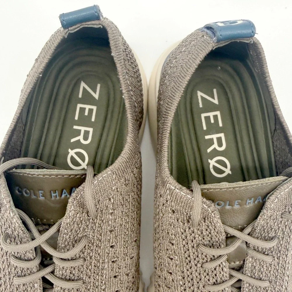 Cole Haan ZERØGRAND Wingtip Oxford Mens 9 Olive Green Stitchlite Knit Comfort